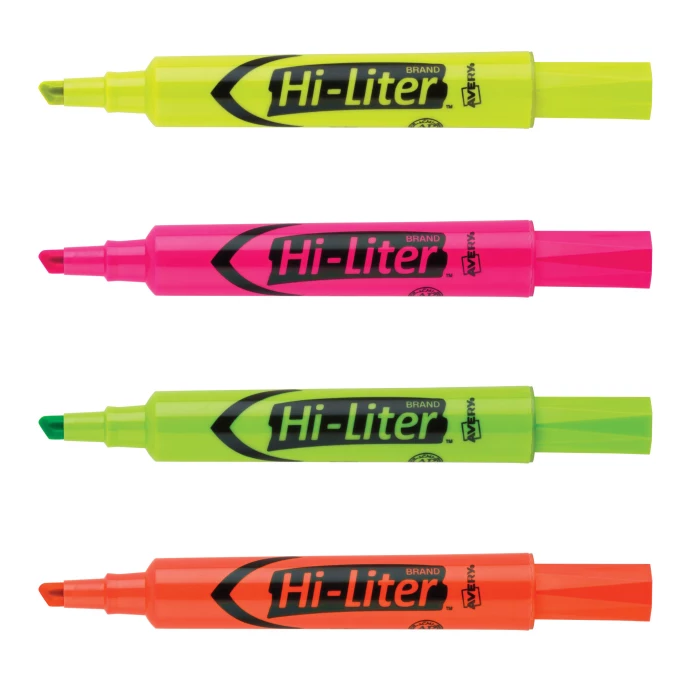 Hi Liter Fluorescent Desk Style Highlighters