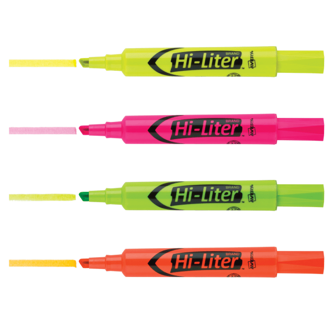 Hi Liter Fluorescent Desk Style Highlighters