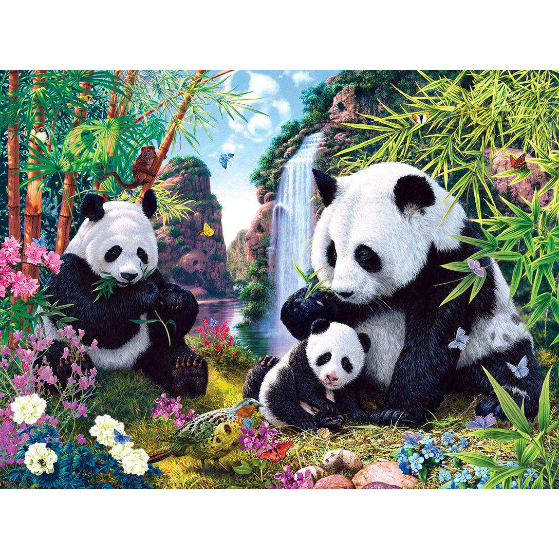 Hidden Images Glow In The Dark ShangriI La - Panda Bears 500 Piece Puzzle