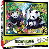 Hidden Images Glow In The Dark ShangriI La - Panda Bears 500 Piece Puzzle