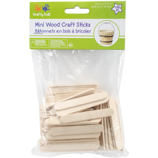 Mini Craft Sticks Natural 2.5" 120/Pkg