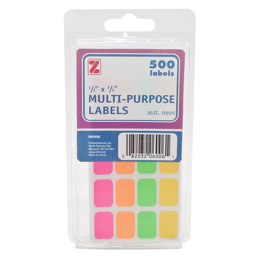 Neon Rectangular Multi Purpose Labels