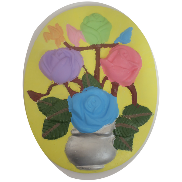 Oval Roses Plaque Mold