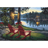 Paint By Number 20" x 14" Adirondack Evening
