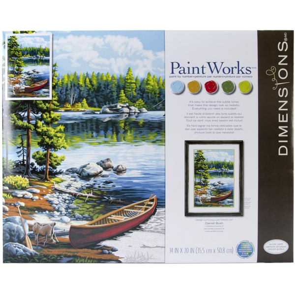 Paint By Number Canoe By The Lake