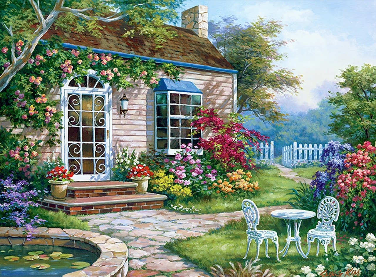 Paint By Number Spring Patio