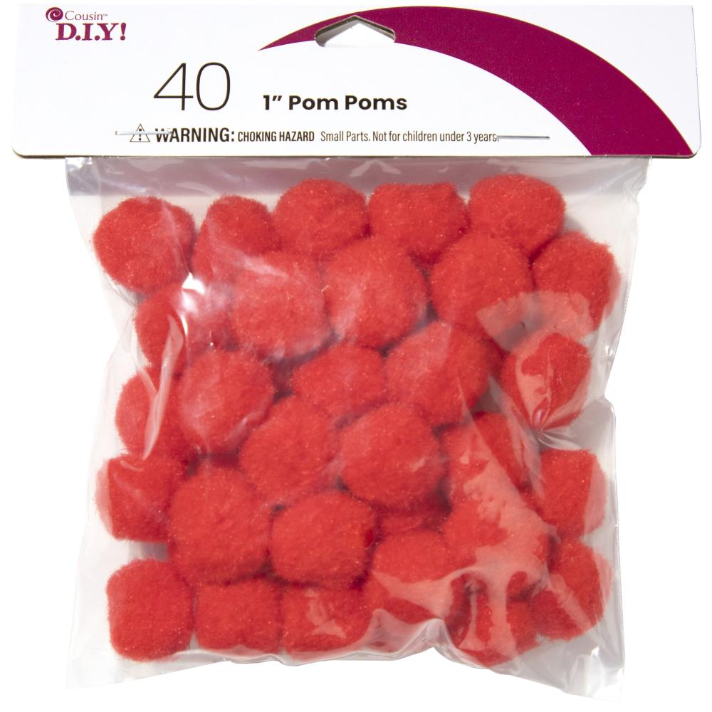 Acrylic Pom Poms 1 Inch 40 Pieces