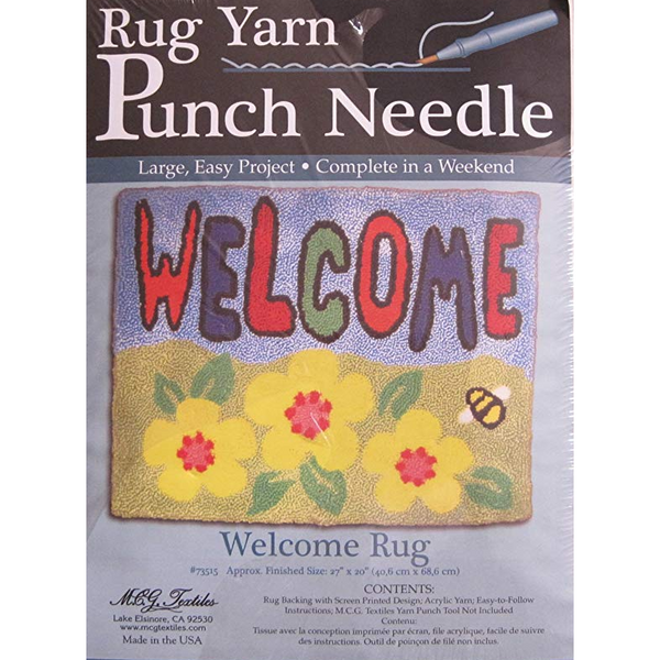 Punch Needle Welcome Rug