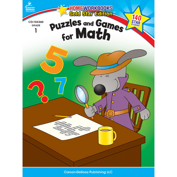 Puzzles & Games For Math Activity Book