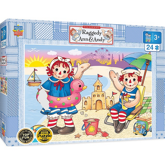 Raggedy Ann & Andy Beach Fun 24 Piece Puzzle