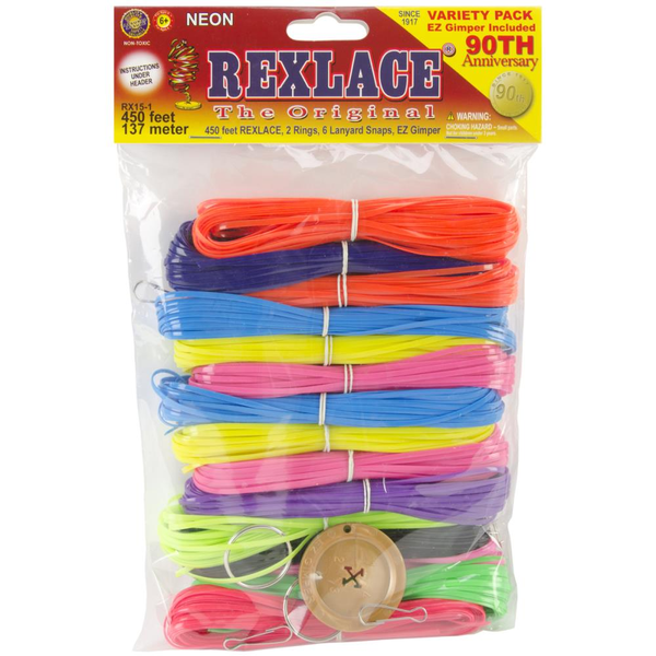 Rexlace Plastic Lacing Neon Variety Pack