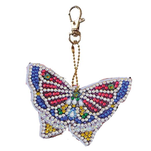 Rhinestone Keychain Butterfly