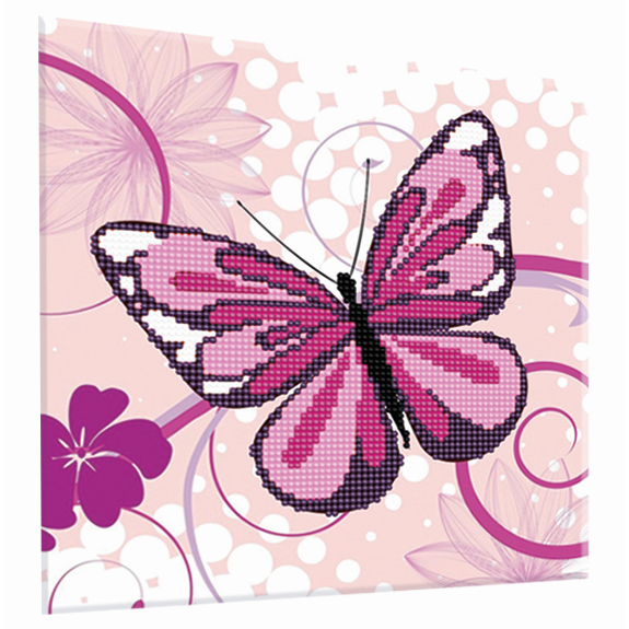 Rhinestone Butterfly Canvas