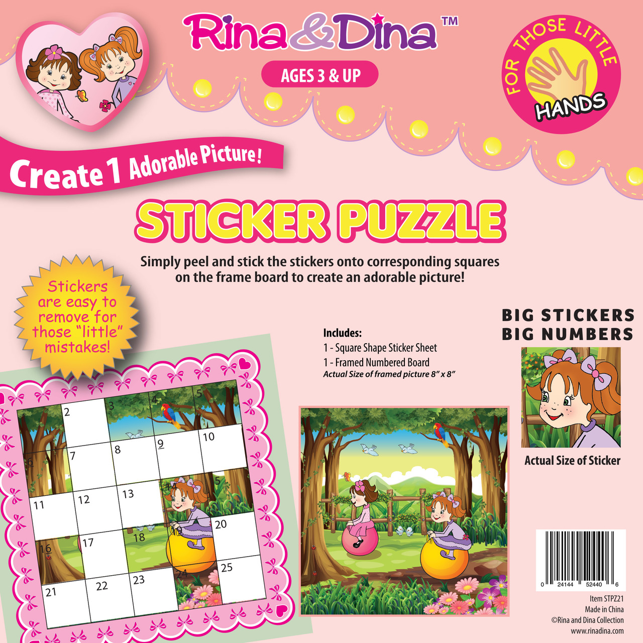 Rina & Dina Little Hands Sticker Puzzle Jumping Balls