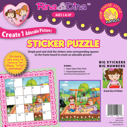 Rina & Dina Little Hands Sticker Puzzle Sandbox