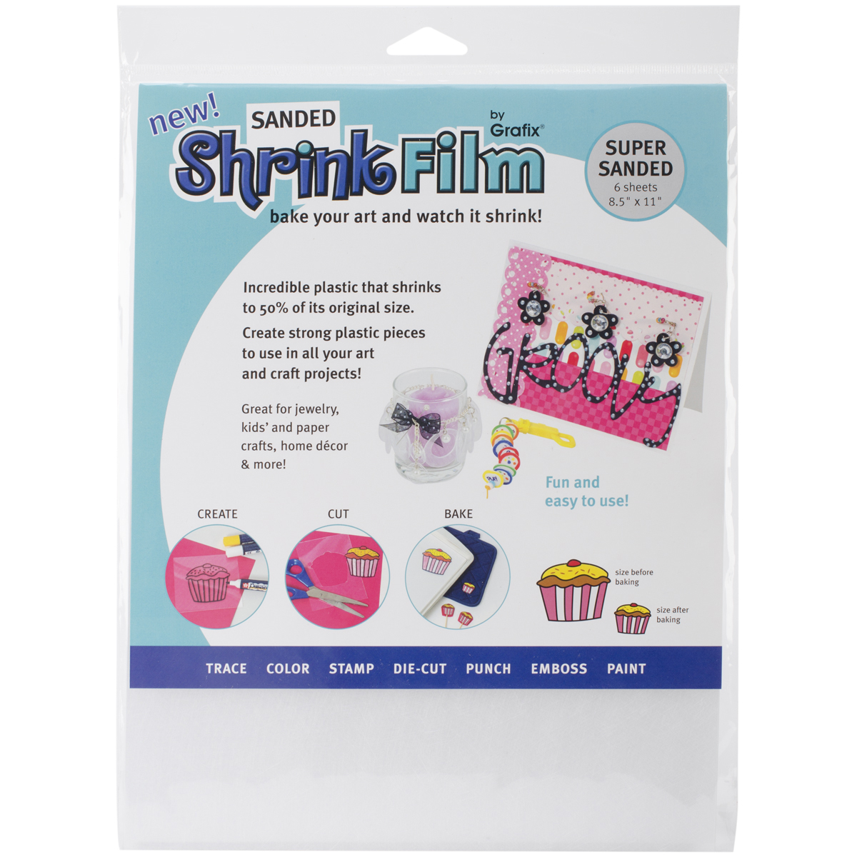 Sanded Shrink Film 8.5"x 11"