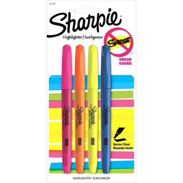 Sharpie Pocket Highlighters 4 Pack