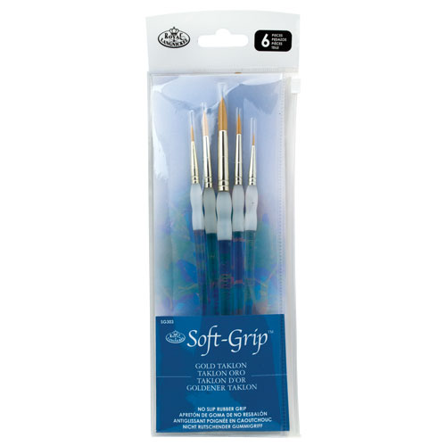 Soft Grip Gold Taklon Rounds 5 Piece Set