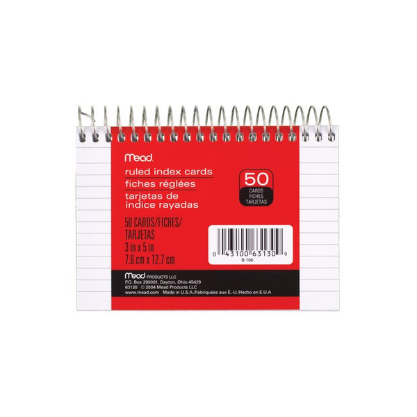Spiral Index Cards Ruled ā Craft N Color