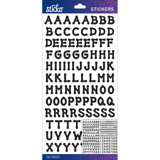 Sticko Black Dot Small Alphabet Stickers