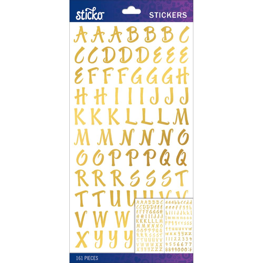 Sticko Alphabet Stickers Foil Brush Small