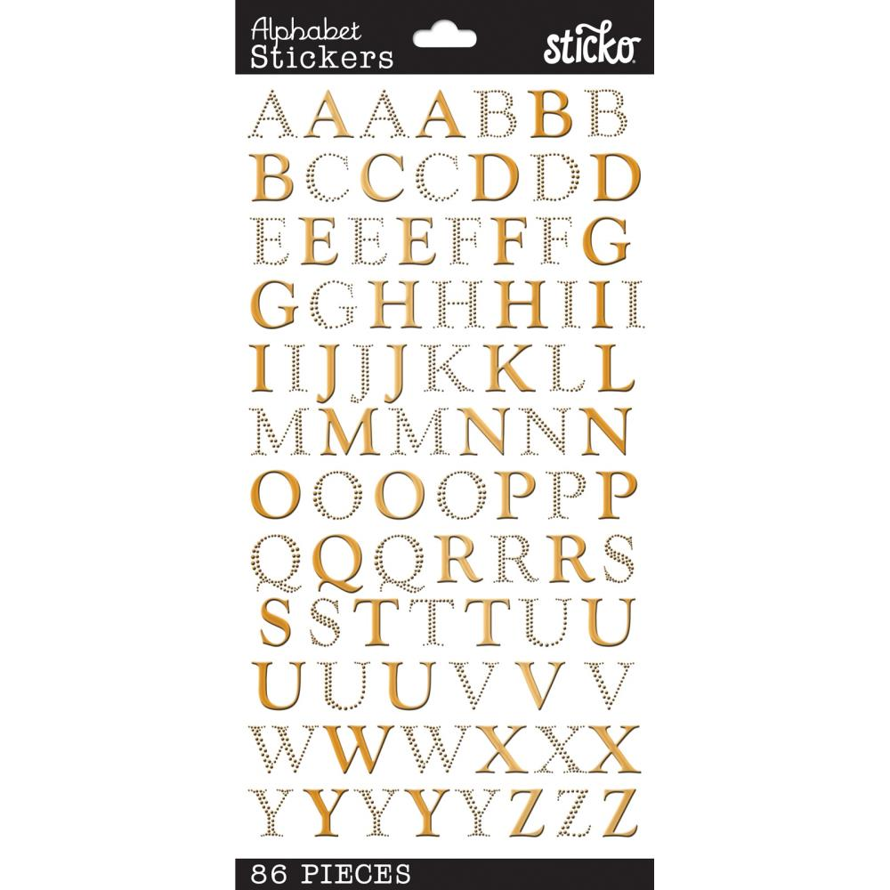 Sticko Alphabet Stickers Foil Goudy