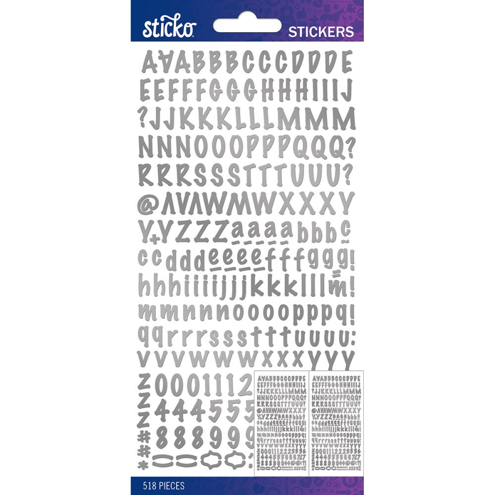 Sticko Foil Marker Small Alphabet Stickers