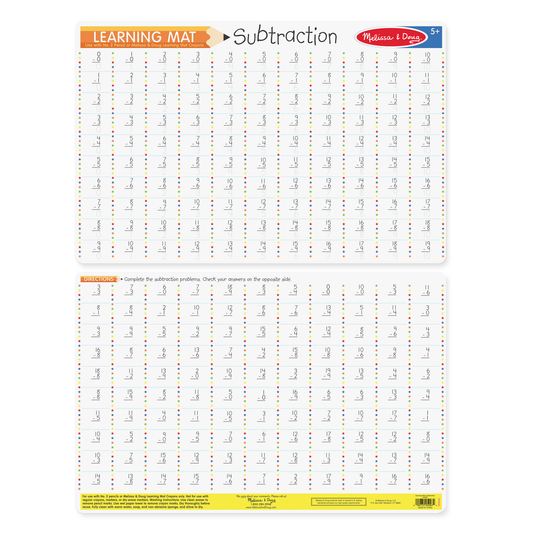 Subtraction Problems Write A Mat