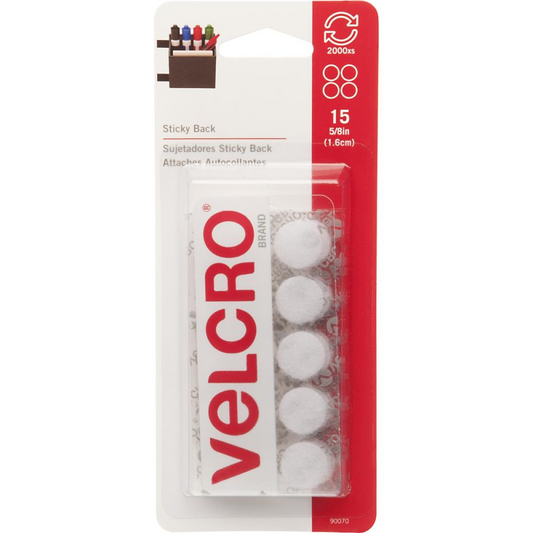 Velcro Sticky Back Coins .625" 15/Pkg
