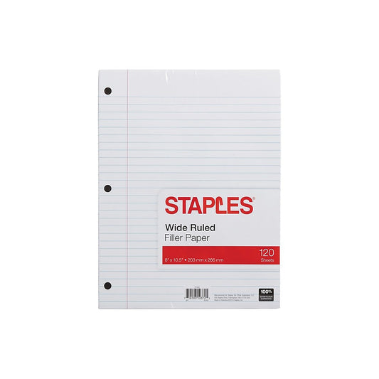 Wide Ruled Filler Paper