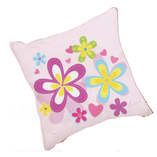 Rhinestone Flower Pillow